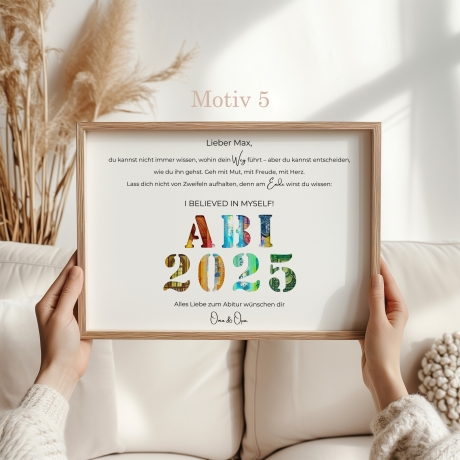 Personalisiertes Abitur Geldgeschenk für Jungen und Mädchen