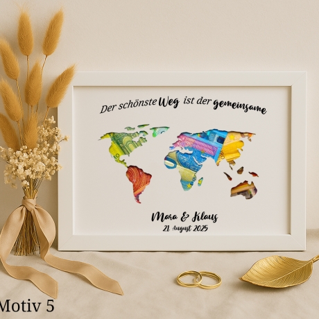 Hochzeitsgeschenk personalisiert Geldgeschenk Hochzeit Brautpaar 