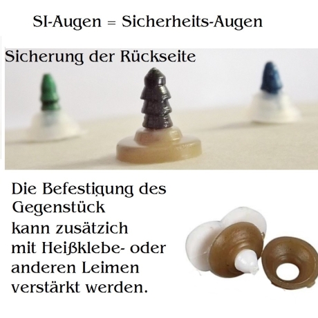Teddy-Nase Sicherheitsaugen Plüschtier-Nase Hundenase Stubsnase