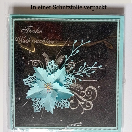 Weihnachtskarte frohe Weihnachten Festtags-Karte Schwarz & Silber