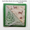 Weihnachtskarte frohe Weihnachten Festtags-Karte Grün mit Rehen