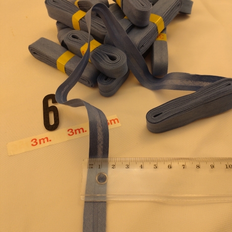 Schrägband Blau je 3m 1 € Baumwolle gefalzt Sonderpreis