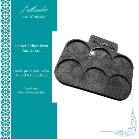Silikonform Set's Rund in verschiedenen ⌀ und 5mm Tiefe