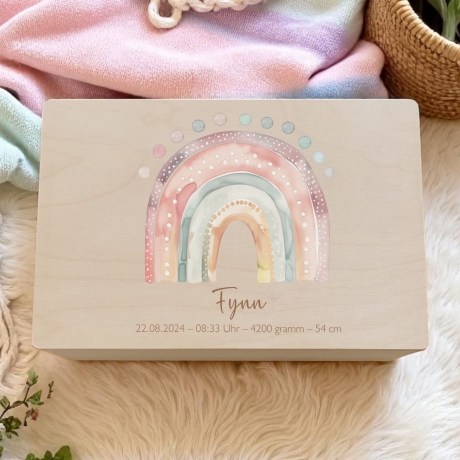 Erinnerungsbox Regenbogen Einschulung Geburt Geburtstag Taufe
