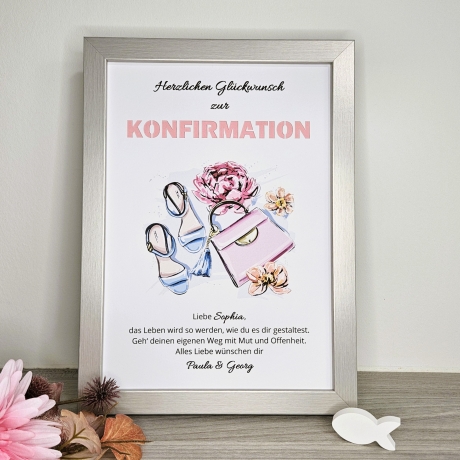 personalisiertes Geldgeschenk zur Konfirmation - Motiv Beauty