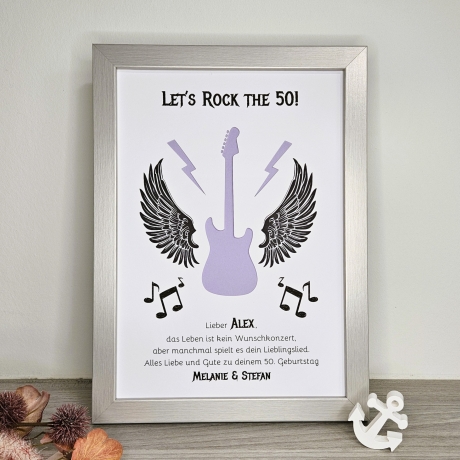 personalisiertes Geldgeschenk zum Geburtstag - Motiv Let s Rock