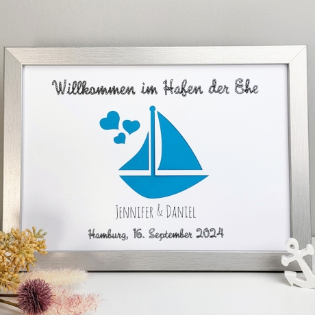 personalisiertes Geldgeschenk - Ehehafen - zur Hochzeit