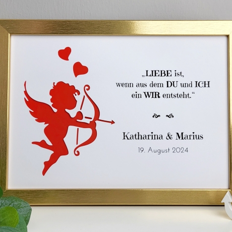 personalisiertes Geldgeschenk - Amor - zur Hochzeit