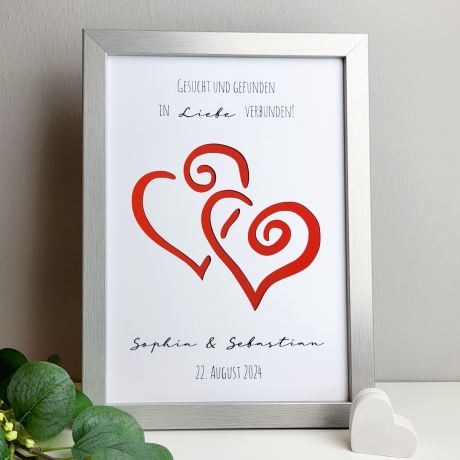 personalisiertes Geldgeschenk - In Liebe verbunden - zur Hochzeit