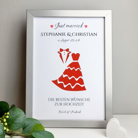 personalisiertes Geldgeschenk - Kleid & Anzug - zur Hochzeit