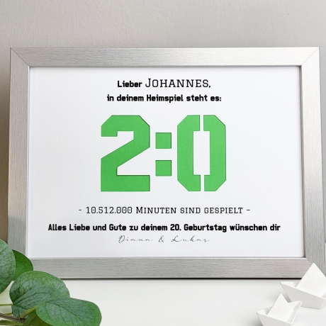 Personalisiertes Geldgeschenk zum Geburtstag - Motiv Heimspiel