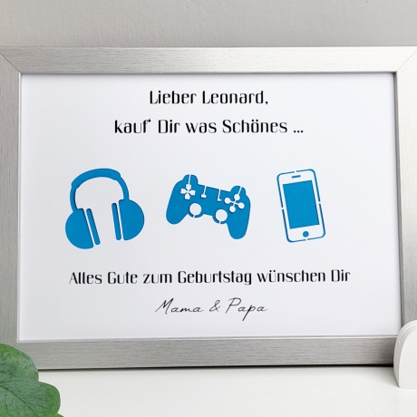 personalisiertes Geldgeschenk zum Geburtstag - Motiv Cool Stuff