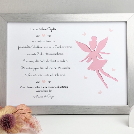 personalisiertes Geldgeschenk zum Geburtstag - Motiv Fee