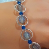 Mystisches Armband Schmuck Rauchgrau mit Blau Universum