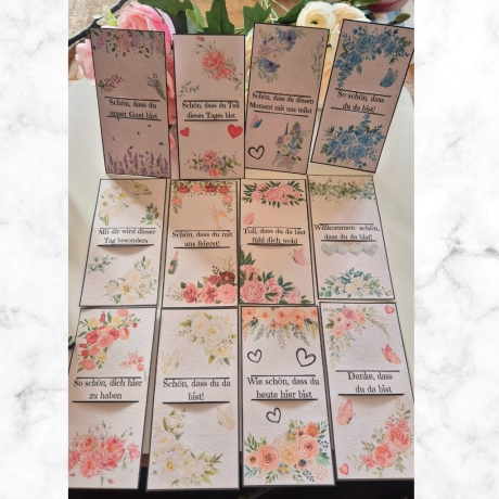 Schön,dass du hier bist Karten,Gastgeschenk,Hochzeit,Tischdeko