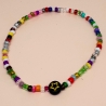 Perlenarmband mit Eule, Mond, Stern und Herz