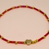 Boho Herz Armband mit goldfarbenen Perlen
