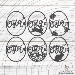 6 Ostereier Plotterdatei SVG DXF