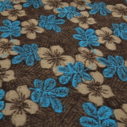 2. Wahl (Falten) Stoff Musterwalk Walkloden Blumen braun türkis