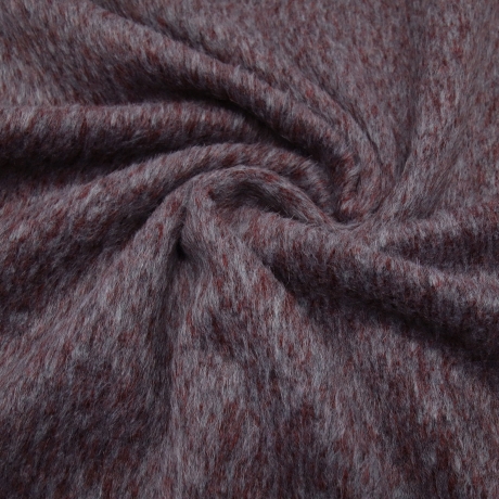 Stoff Ital. Wollstoff Mohair Wolle Seide bordeaux rot hellgrau