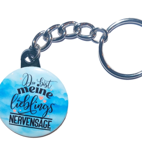 Liebesspruch Schlüsselanhänger 25 mm Kette