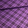 Stoff Viskose Jersey Rauten Karo Design lila violett schwarz