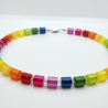 Kette Regenbogen Bunt Polaris Walzen Crystal (602)