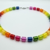 Kette Regenbogen Bunt Polaris Walzen Crystal AB (602)