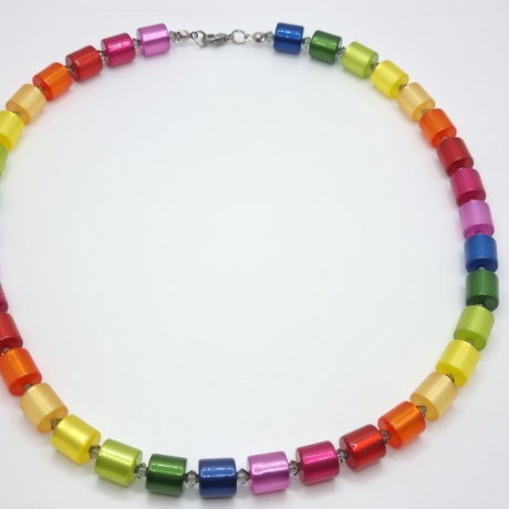 Kette Regenbogen Bunt Polaris Walzen (602)