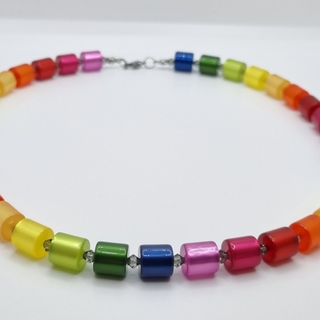 Kette Regenbogen Bunt Polaris Walzen (602)