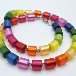 Kette Regenbogen Bunt Polaris Walzen (602)