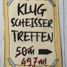 Ferberline Stickdatei ITH Schild Klugscheisser 13x18