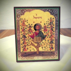 Ikone  12 Apostel am Weinberg, 10 x 12 cm, Holz