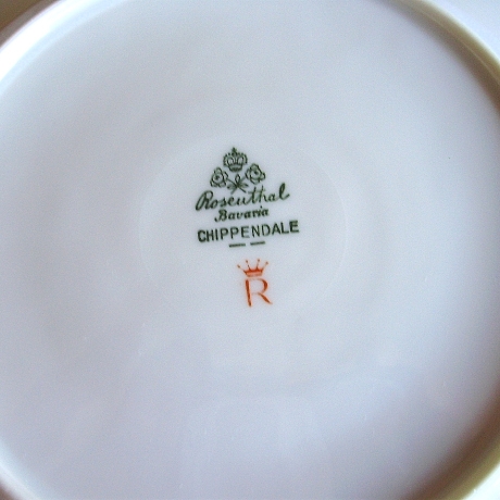 Vintage★Teller★Rosenthal Chippendale★Dekor★Grüne Blume