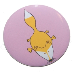 Button 50 mm mit Anstecknadel Motiv Tiere Fuchs Füchse