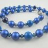 Kette Perlen Blau (610)