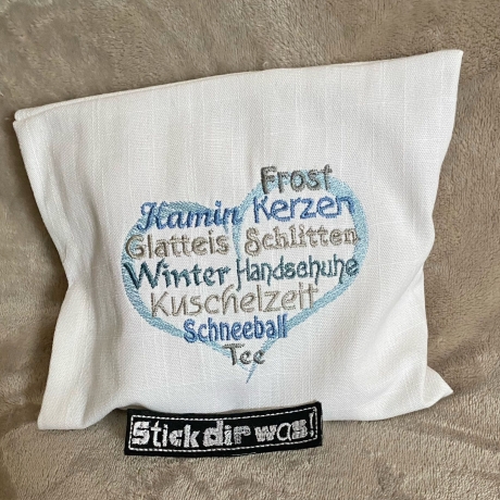 Winterherz 3x Stickdatei Wortwolke Herz Winter stickdirwas