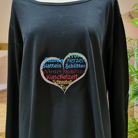 Winterherz 3x Stickdatei Wortwolke Herz Winter stickdirwas