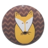 Button 50 mm mit Anstecknadel Motiv Tiere Fuchs Füchse