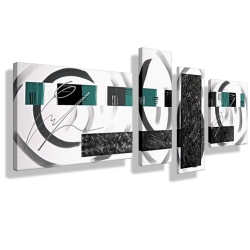 MK1 Art Bild Leinwand Abstrakt Kunst Malerei Acrylbild Petrol XL MK1 Art Bild Leinwand Abstrakt Kunst Malerei Acrylbild Petrol XL