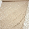 Stoff Stretch Spitze Spitzenstoff Blumen Rosen Ranken beige sand