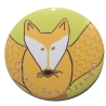 Button 50 mm mit Anstecknadel Motiv Tiere Fuchs Füchse