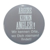 Button 50 mm mit Anstecknadel Spruch Angler, Angeln