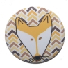 Button 50 mm mit Anstecknadel Motiv Tiere Fuchs Füchse