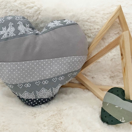 Herz Kissen ITH Stickdatei Patchwork 8 Größen stickdirwas