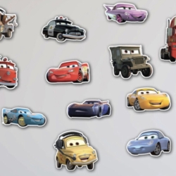 Wandaufkleber Wandsticker aus Holz Kinderzimmer Mc Queen