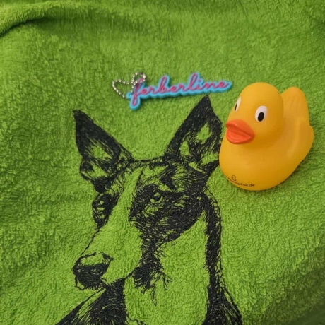 Ferberline Stickdatei Scribble Podenco ab 8x10