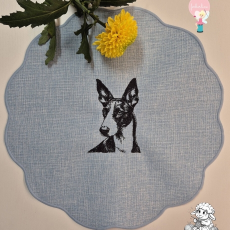 Ferberline Stickdatei Scribble Podenco ab 8x10