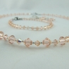 Set Peach / Orange  Kette Armband und Ohrringe (628)