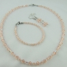 Set Peach / Orange  Kette Armband und Ohrringe (628)